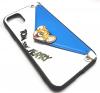 Луксозен силиконов гръб с джоб за Apple iPhone 6 / iPhone 7 / iPhone 8 / iPhone SE2 2020 - бяло и синьо / Tom & Jerry