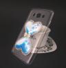 Силиконов калъф / гръб / TPU 3D с камъни за Samsung Galaxy J5 2016 J510 - прозрачен / син брокат / пясъчен часовник / сърце