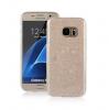 Луксозен силиконов гръб зa Samsung Galaxy S7 Edge G935 - златист / брокат