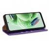 Кожен калъф Flip тефтер Magnetic Book със стойка за Motorola Moto G35 5G - лилав