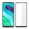 5D full cover Tempered glass Full Glue screen protector за Motorola Moto G9 Plus / Извит стъклен скрийн протектор с лепило от вътрешната страна за Motorola Moto G9 Plus - черен