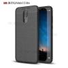 Луксозен силиконов калъф / гръб / TPU за Huawei Mate 10 Lite - черен / имитиращ кожа