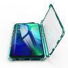 Магнитен калъф Bumper Case 360° FULL за Samsung Galaxy A10/M10 - прозрачен / зелена рамка