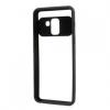 Луксозен силиконов калъф TPU за Samsung Galaxy A8 2018 A530F - прозрачен / черен кант