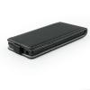Кожен калъф Flip тефтер със силиконов гръб за Alcatel One Touch Idol Mini OT 6012X - черен