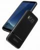 Луксозен силиконов калъф / гръб / TPU за Samsung Galaxy S8 Plus G955 - черен / имитиращ кожа / Rugged Armor