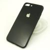 Луксозен стъклен твърд гръб за Apple iPhone 7 Plus / iPhone 8 Plus - Черен