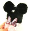 Силиконов калъф / гръб / TPU 3D за Apple iPhone 7 Plus / iPhone 8 Plus - черно и розово / Minnie Mouse