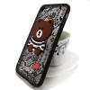 Луксозен силиконов калъф / гръб / TPU Smile Case за Apple iPhone 5 / iPhone 5S / iPhone SE - черна мрежа / Bear