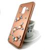Луксозен твърд гръб 3D с камъни за Samsung Galaxy A8 2018 A530F - златист / бонбони