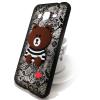 Луксозен силиконов калъф / гръб / TPU Smile Case за Samsung Galaxy J3 / J3 2016 J320 - черена мрежа / Bear