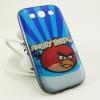 Луксозен ултра тънък силиконов калъф / гръб / TPU Ultra Thin за Samsung Galaxy S3 I9300 / Samsung S3 Neo i9301 - синьо райе / Angry Birds