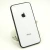 Луксозен стъклен твърд гръб за Apple iPhone X - бял