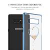 Луксозен твърд гръб KINGXBAR Swarovski Diamond за Samsung Galaxy Note 8 N950 - прозрачен / син кант / сърце