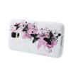 Силиконов калъф / гръб / за Samsung Galaxy S5 G900 / S5 Neo G903 - бял с черни пеперуди