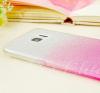 Силиконов калъф / гръб / TPU за Samsung Galaxy S7 Edge G935 - преливащ / розово и сребристо / брокат