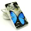 Силиконов калъф / гръб / TPU за Samsung Galaxy J5 2017 J530 - сив / синя пеперуда