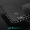 Луксозен гръб TOTU Design Sparkling Series за Apple iPhone 7 / iPhone 8 - прозрачен / черен кант