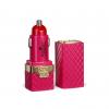 Mини USB зарядно за кола / Mini USB Car Charger Sex And The City 12V-24V / 5V-2.1A - розово / червило