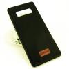 Луксозен силиконов калъф / гръб / TPU Samsung Galaxy Note 8 N950 - черен / имитиращ кожа