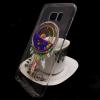 Луксозен силиконов калъф / гръб / TPU 3D за Samsung Galaxy S7 Edge G935 - прозрачен / лилав брокат / капан за сънища
