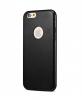 Силиконов калъф / гръб / TPU за Apple iPhone 7 Plus - черен / имитиращ кожа