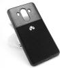 Луксозен силиконов калъф / гръб / TPU за Huawei Mate 10 Pro - черен / имитиращ кожа