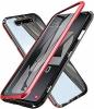 Магнитен калъф Bumper Case 360° FULL за Samsung Galaxy A80 - прозрачен / червена рамка