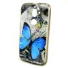 Силиконов калъф / гръб / TPU за Nokia 7 Plus - сив / синя пеперуда