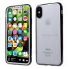 Оригинален силиконов калъф / гръб / TPU G-Case Plating за Apple iPhone X - прозрачен / черен кант