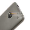 Силиконов калъф / гръб / TPU за HTC One M7- сив прозрачен