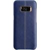Луксозен кожен гръб VORSON за Samsung Galaxy S8 G950 - тъмно син