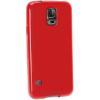Ултра тънък силиконов калъф / гръб / TPU Ultra Thin Candy Case за Samsung G900 Galaxy S5 i9600 / Galaxy S5 Neo G903 - червен / брокат
