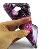 Силиконов калъф / гръб / ТПУ за Sony Xperia E4 - розови цветя и пеперуди / черен