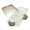 Луксозен силиконов калъф / гръб / TPU 3D за Samsung Galaxy J5 J500 - сив / прозрачен / сив брокат / миши ушички / 2в1