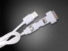 USB кабел за зареждане и пренос на данни 3 в 1 KONFULON / USB Data Transmit and charging cable 3 in 1 / за Apple iPhone 4 / 4S , Apple iPhone 5 / 5S ,  iPone 6 / iPhone 6 plus / iPod Touch 5 / iPhone 5C / iPod Nano 7 / Samsung micro Usb, Galaxy Tab - бял