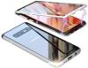 Магнитен калъф Bumper Case 360° FULL за Samsung Galaxy S10 - прозрачен / сребриста рамка