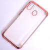 Луксозен силиконов калъф / гръб / TPU за Samsung Galaxy A30 - прозрачен / Rose Gold кант
