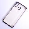 Луксозен силиконов калъф / гръб / TPU за Samsung Galaxy A30 - прозрачен / черен кант