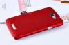 Заден предпазен капак Perforated style за HTC One X - червен