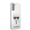Силиконов гръб Karl Lagerfeld за Samsung Galaxy S21 - прозрачен / Karl Head