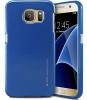 Луксозен силиконов калъф / гръб / TPU MERCURY i-Jelly Case Metallic Finish за Samsung Galaxy S7 Edge G935 - син