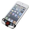 Силиконово бельо за мобилен телефон за Apple iPhone 4 / iPhone 4S - черен / черепи