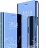 Луксозен калъф Clear View Cover с твърд гръб за Samsung Galaxy S21 FE - син