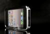 Луксозен метален Bumper за Apple iPhone 5/5G - черно / сиво