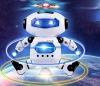 Космически робот - танцуващ, светещ с мелодия, въртящ се на 360 градуса