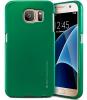 Луксозен силиконов калъф / гръб / TPU MERCURY i-Jelly Case Metallic Finish за Samsung Galaxy S7 Edge G935 - зелен