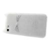 Силиконов калъф / гръб / TPU 3D за Apple iPhone 6 / iPhone 6S - котешки ушички / бял с брокат