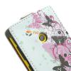Кожен калъф Flip тефтер за Nokia Lumia 520 / Nokia Lumia 525 - бял с пеперуди