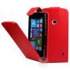 Кожен калъф Flip тефтер за Nokia Lumia 520 Nokia Lumia 525 - червен